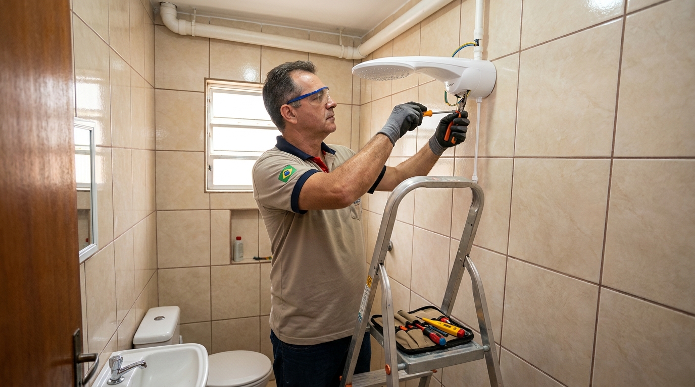 Instalação com pressurizador em Governador Valadares-MG